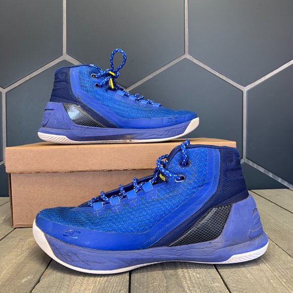 ~Used W/O Box! Under Armour Curry 3 GS Dub Nation Basketball Sneakers Size 6Y - Picture 1 of 6